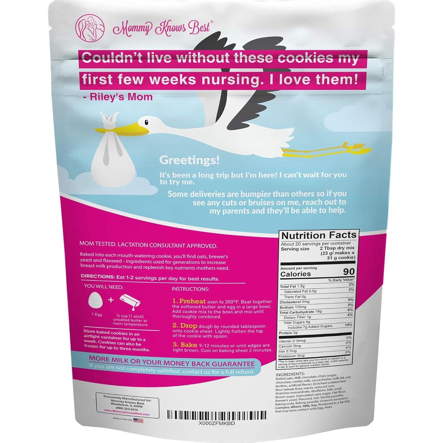 Galletas de Lactancia Mommy Knows Best - Avena y Chocolate