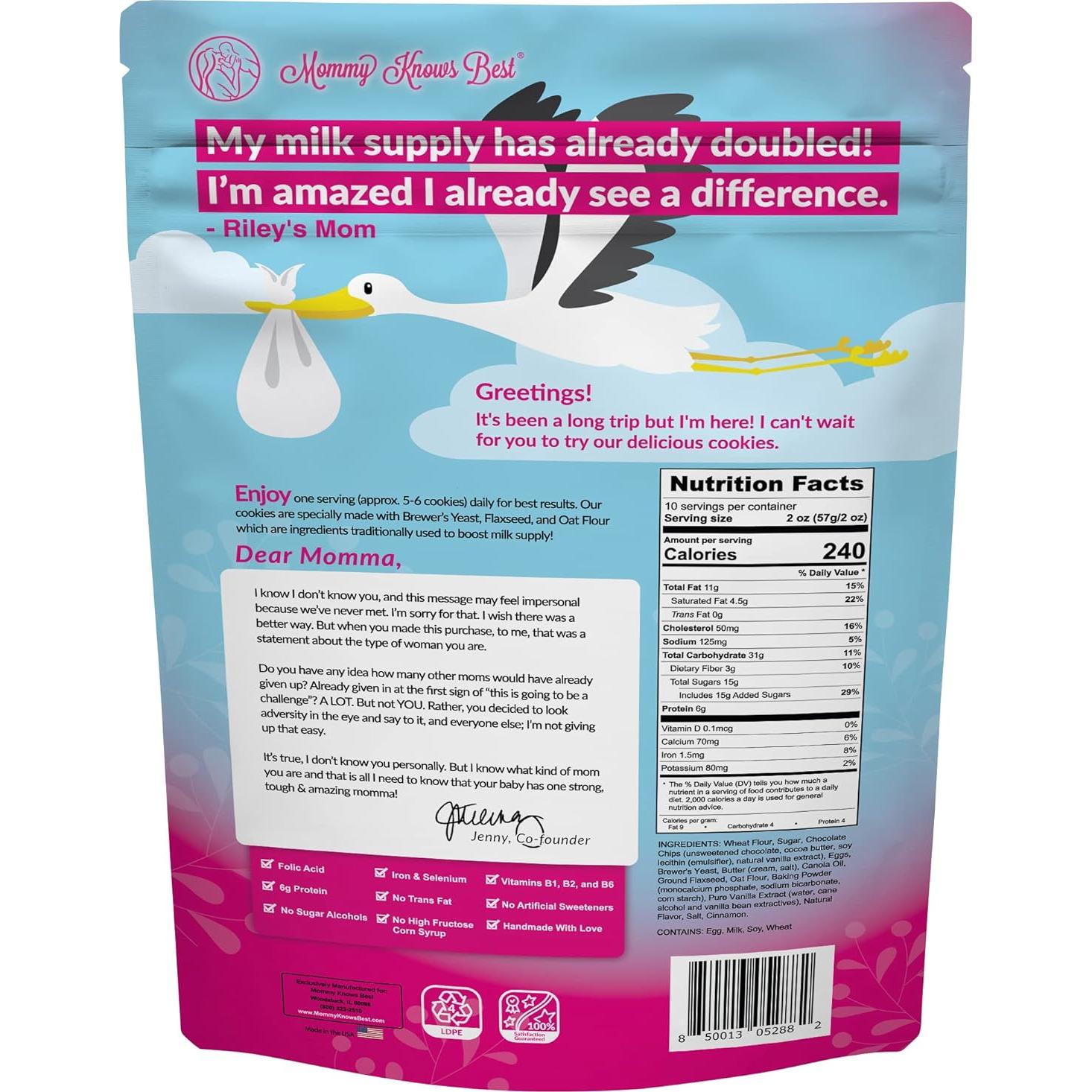 Galletas de Lactancia Mommy Knows Best - Avena y Chocolate