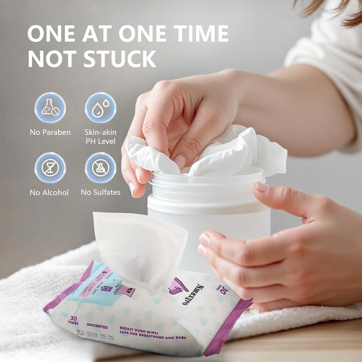 Toallitas de Limpieza Reutilizables Nmuxyro para Extractores de Leche - 30 Unidades