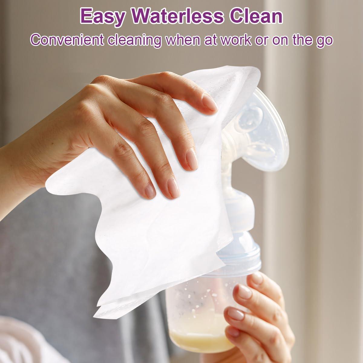 Toallitas de Limpieza Natural Nmuxyro para Extractores de Leche - 90 Unidades