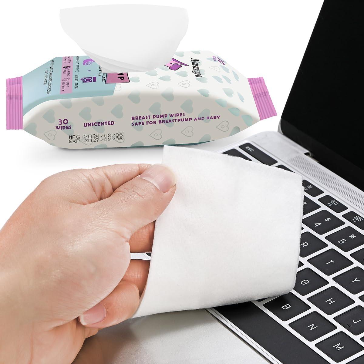 Toallitas de Limpieza Natural Nmuxyro para Extractores de Leche - 90 Unidades