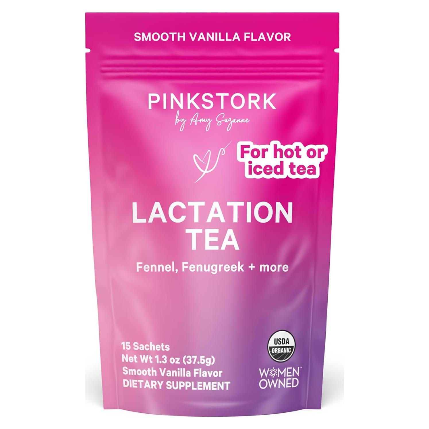 Té de Lactancia Orgánico Pink Stork - Fenogreco y Hinojo - 15 Bolsitas