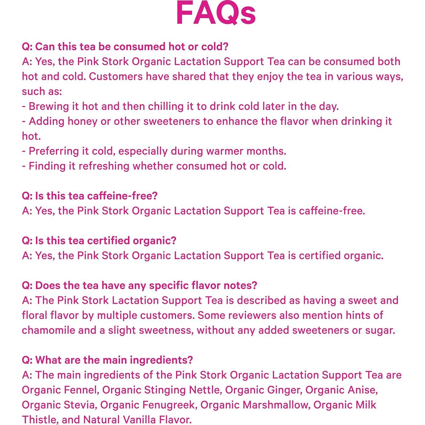 Té de Lactancia Orgánico Pink Stork - Fenogreco y Hinojo - 15 Bolsitas