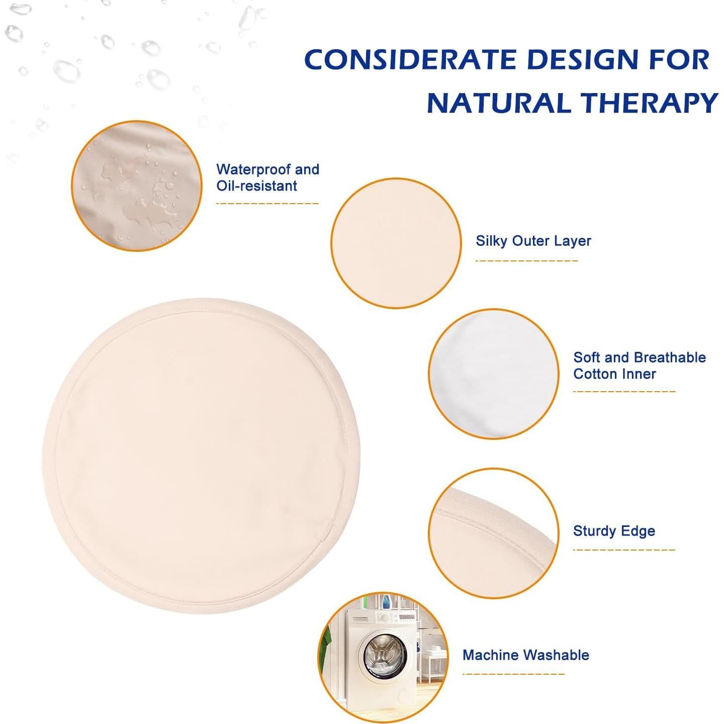 Compresas de Aceite de Ricino Poyday - 4 Piezas Reutilizables