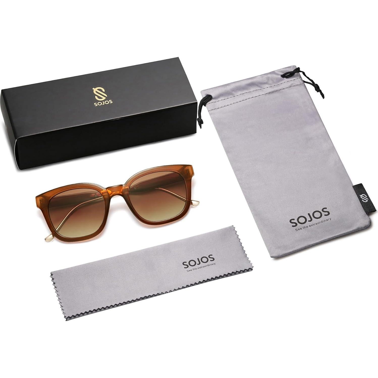 Gafas de sol polarizadas SOJOS SJ2050 UV400 cuadradas