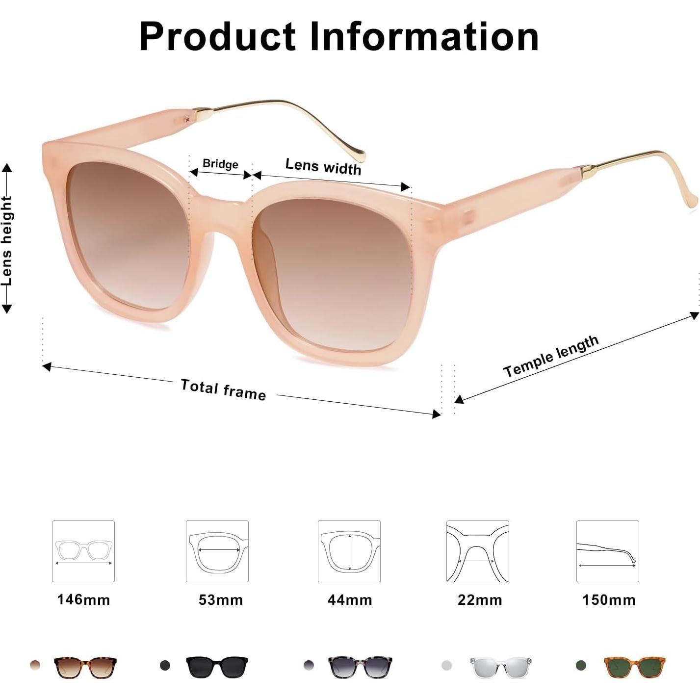 Gafas de Sol SOJOS Cuadradas Polarizadas UV400 SJ2050