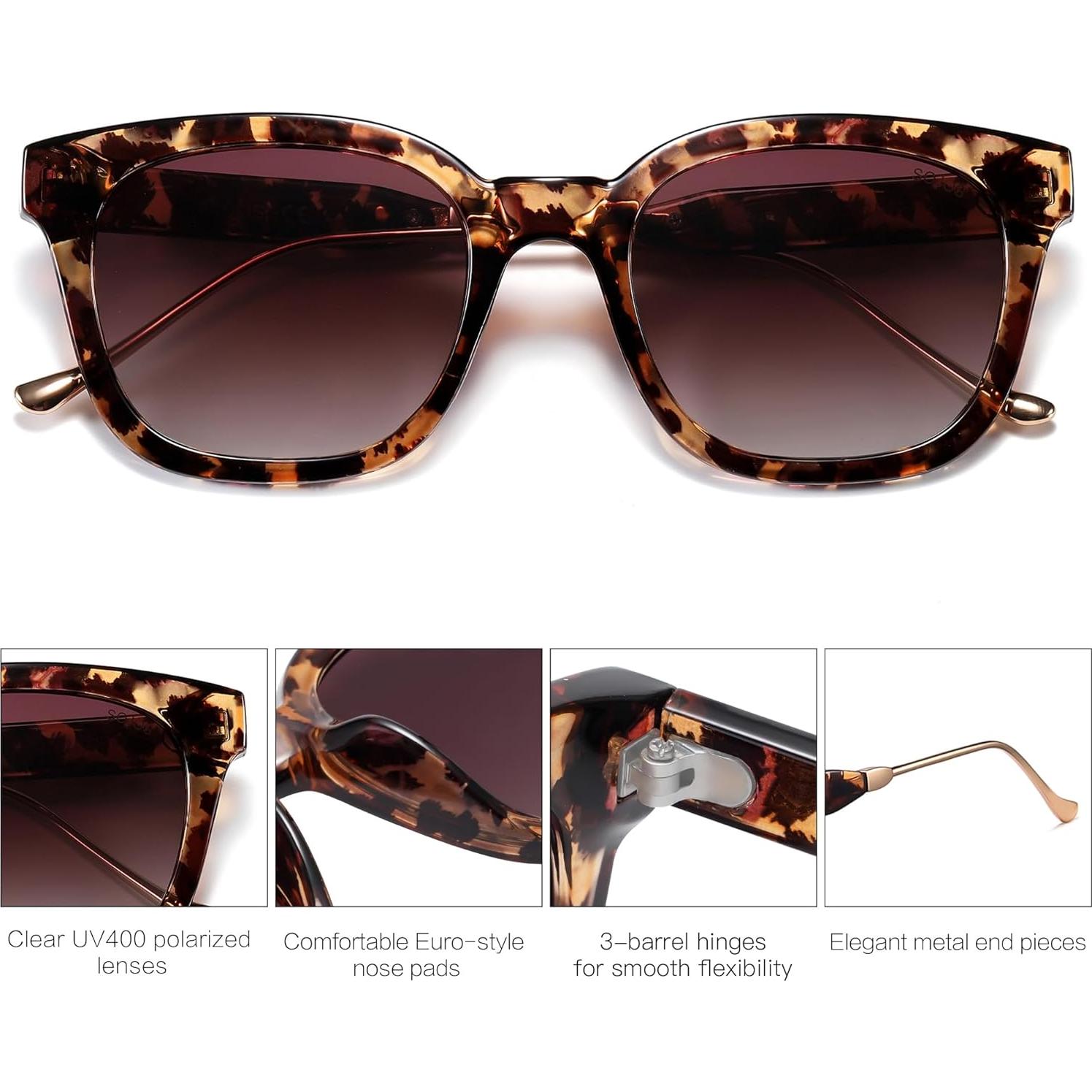 Gafas de Sol Polarizadas SOJOS SJ2050 Cuadradas UV400