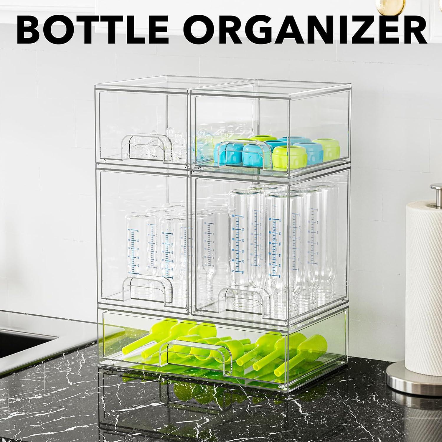 Organizador de Botellas SpaceAid Acrílico Transparente 5 Piezas