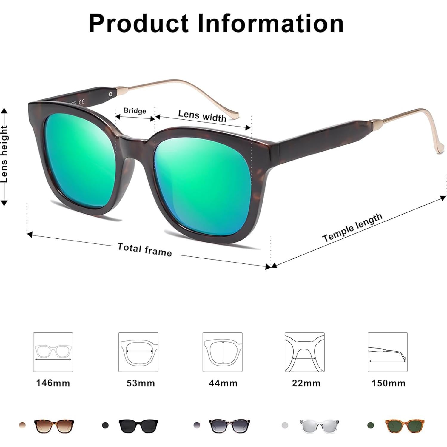 Gafas de Sol SOJOS Cuadradas Polarizadas UV400 SJ2050