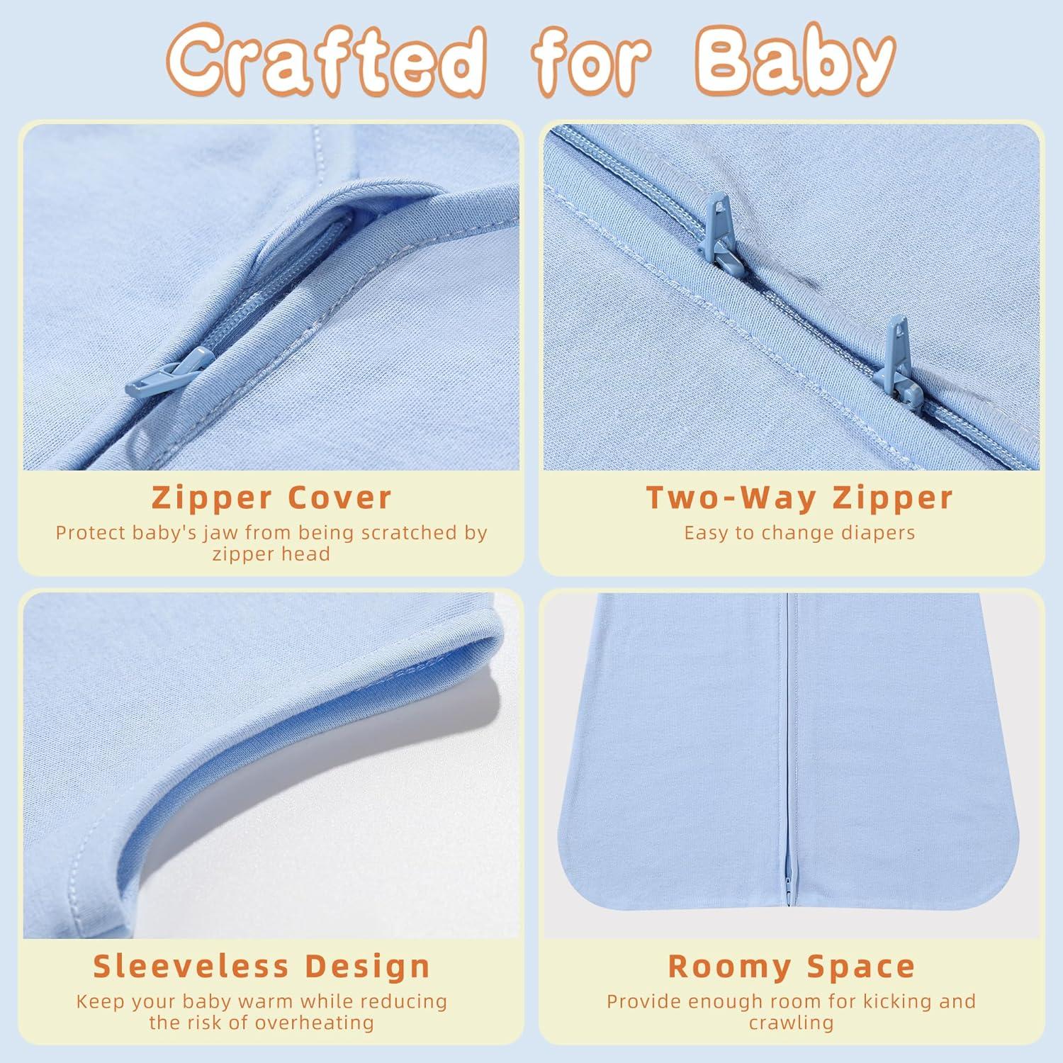 Saco de Sueño Algodón DaysU 0.5 TOG Azul para Bebés