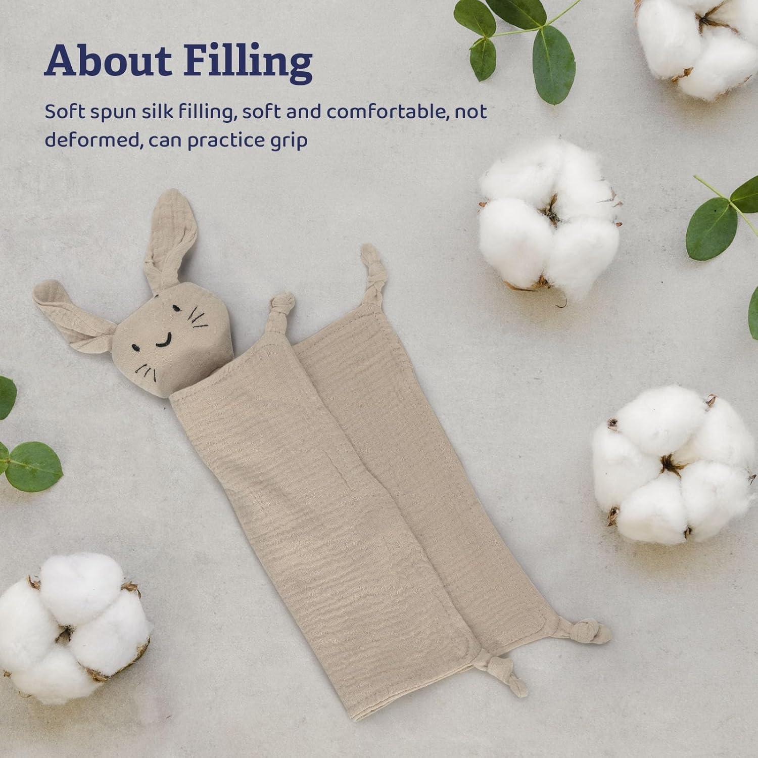 Manta de Seguridad TOHARA Conejo-Khaki Algodón Orgánico 28x43cm