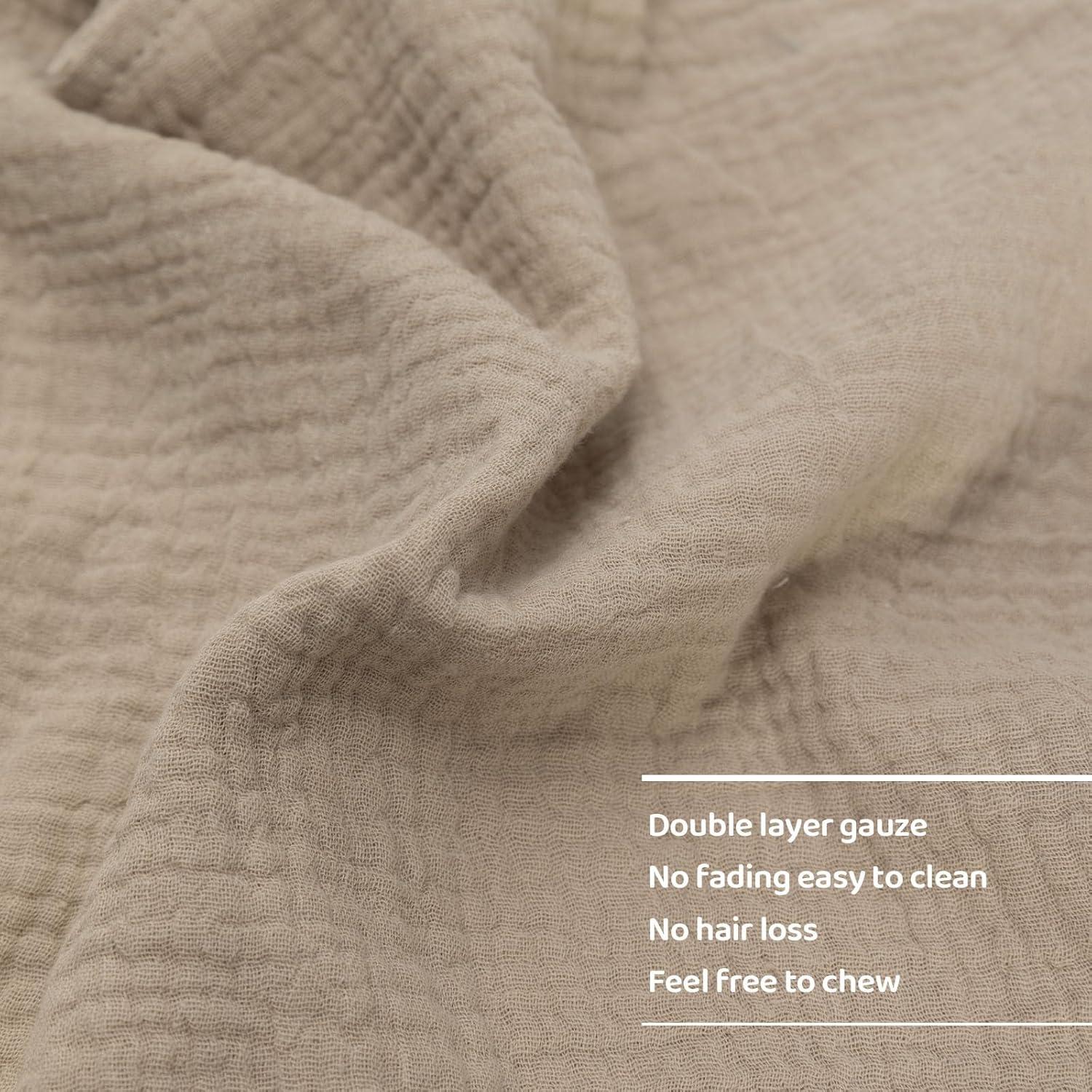 Manta de Seguridad TOHARA Conejo-Khaki Algodón Orgánico 28x43cm