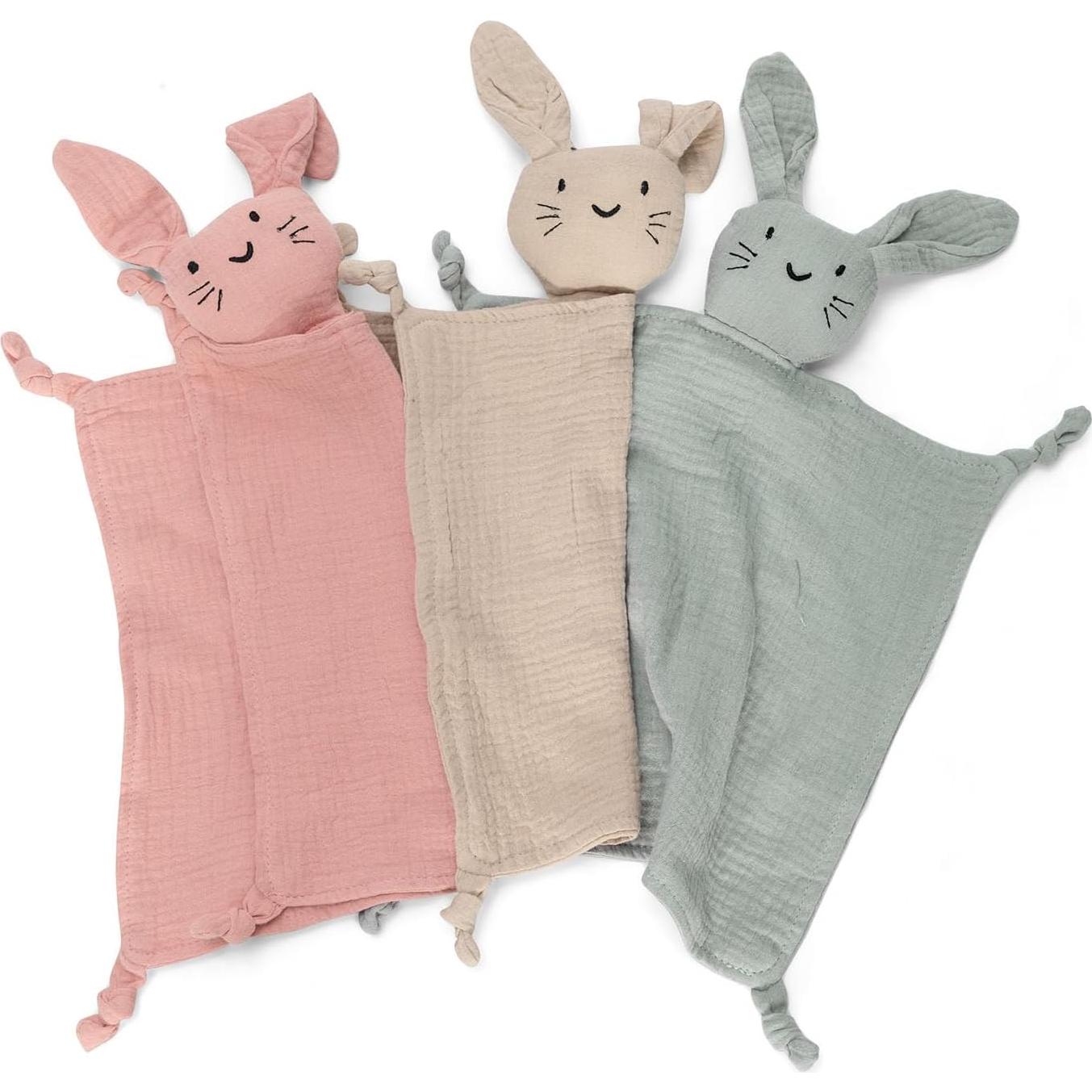 Manta de Seguridad TOHARA Conejo-Khaki Algodón Orgánico 28x43cm