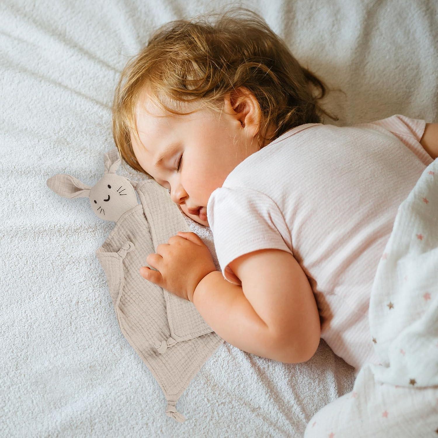 Manta de Seguridad TOHARA Conejo-Khaki Algodón Orgánico 28x43cm