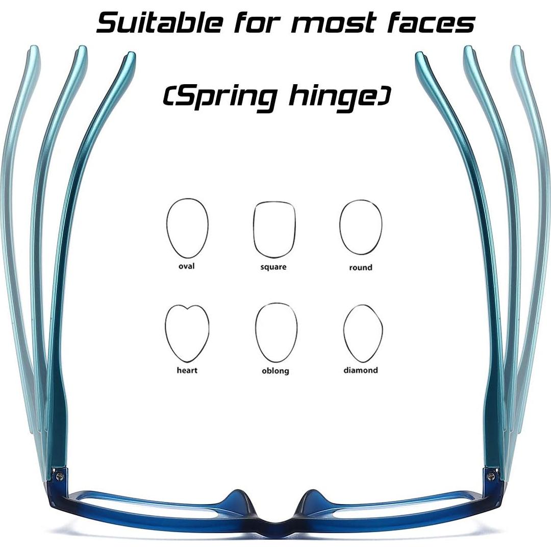Gafas de lectura RaoOG con bloqueo luz azul y bisagra flexible