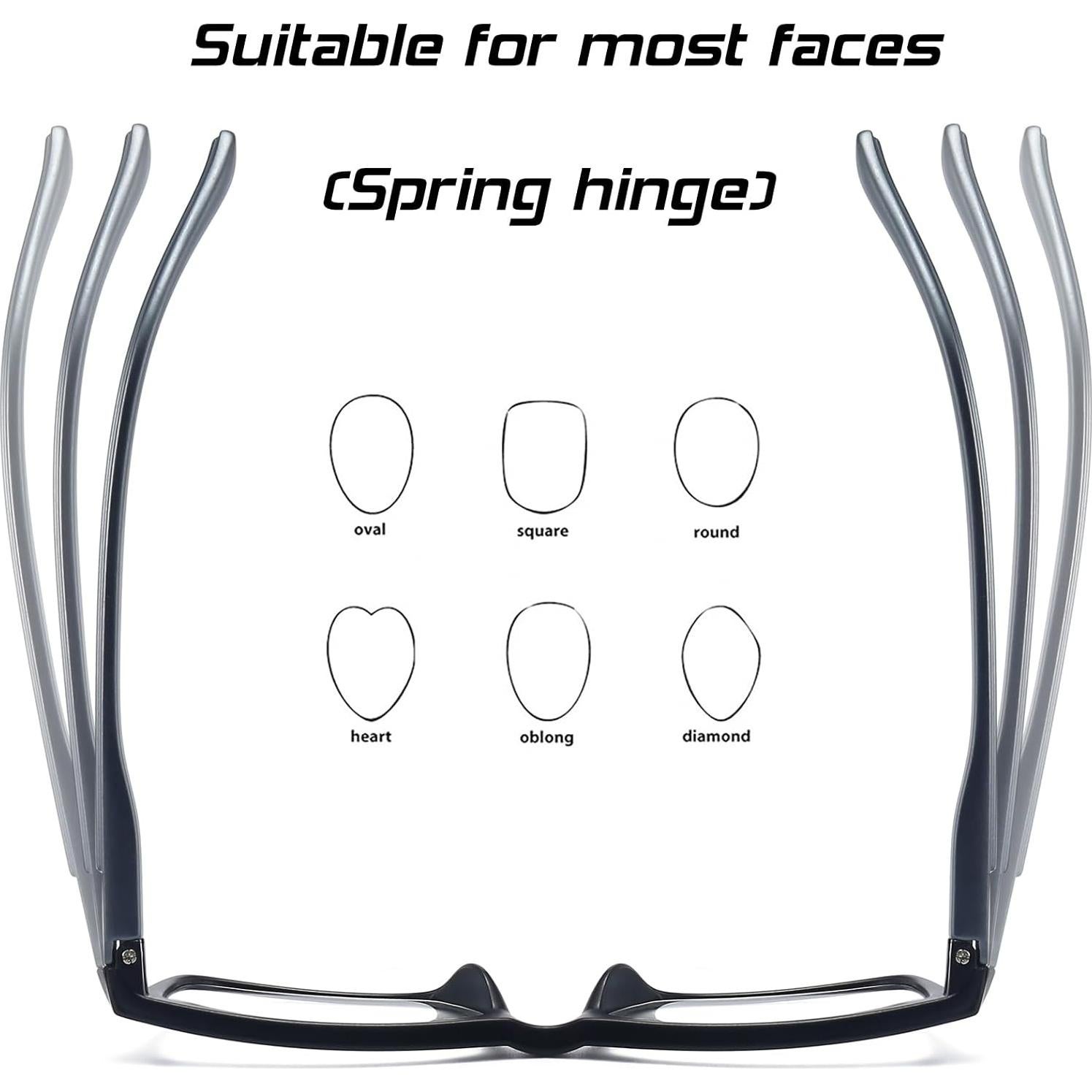 Gafas de lectura RaoOG 2.0x con bloqueo luz azul unisex