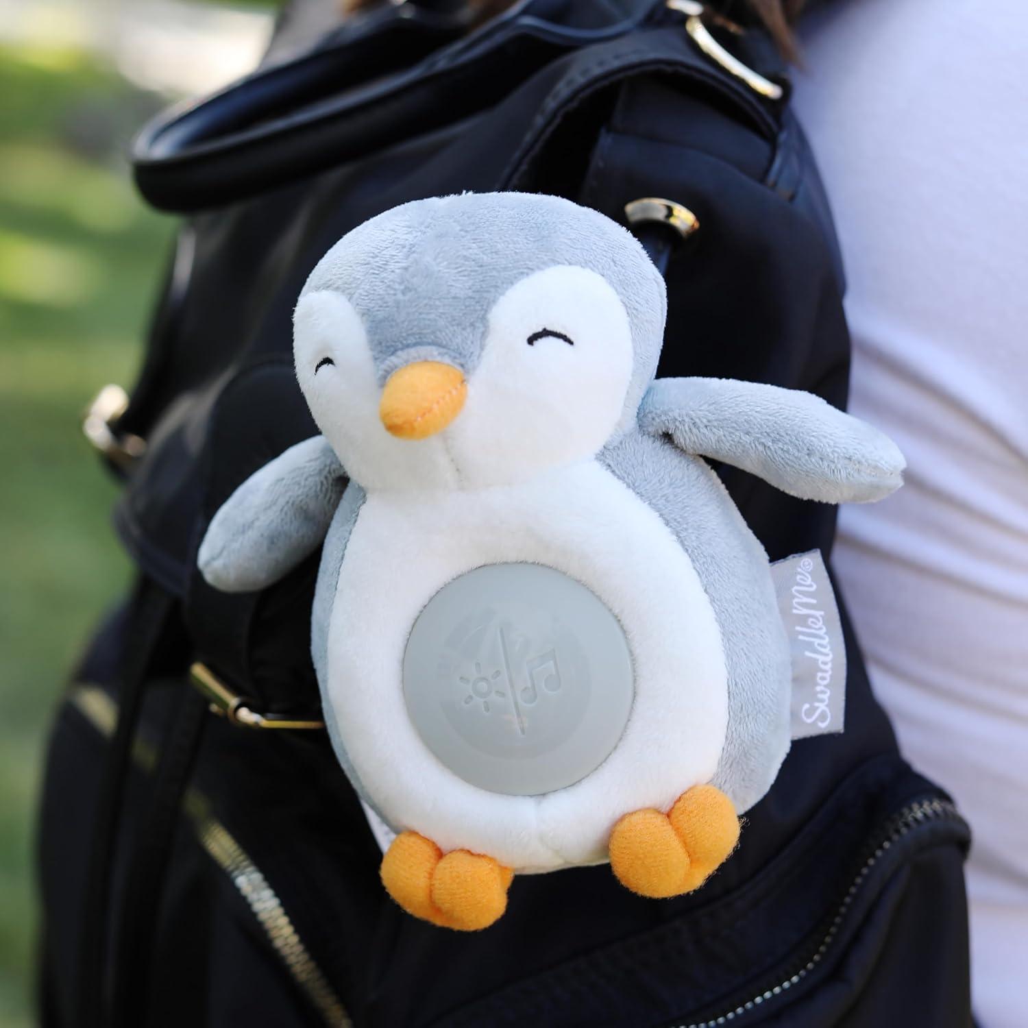 Soporte Portátil para Bebé SwaddleMe Slumber Buddies Mini Pingüino - Sonidos Relajantes