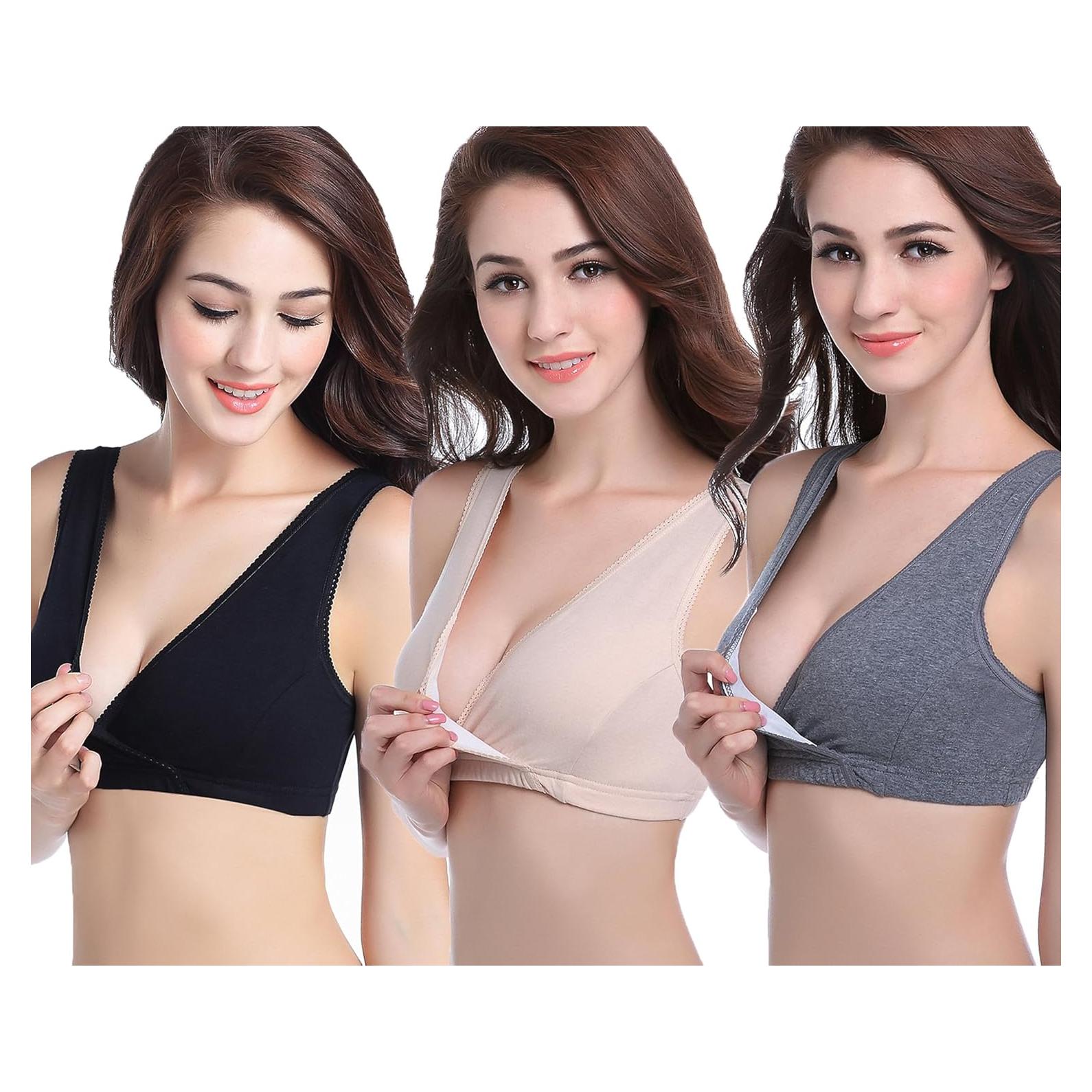 Sujetador de Maternidad CAKYE Bralette Algodón X-Large 3 Pack