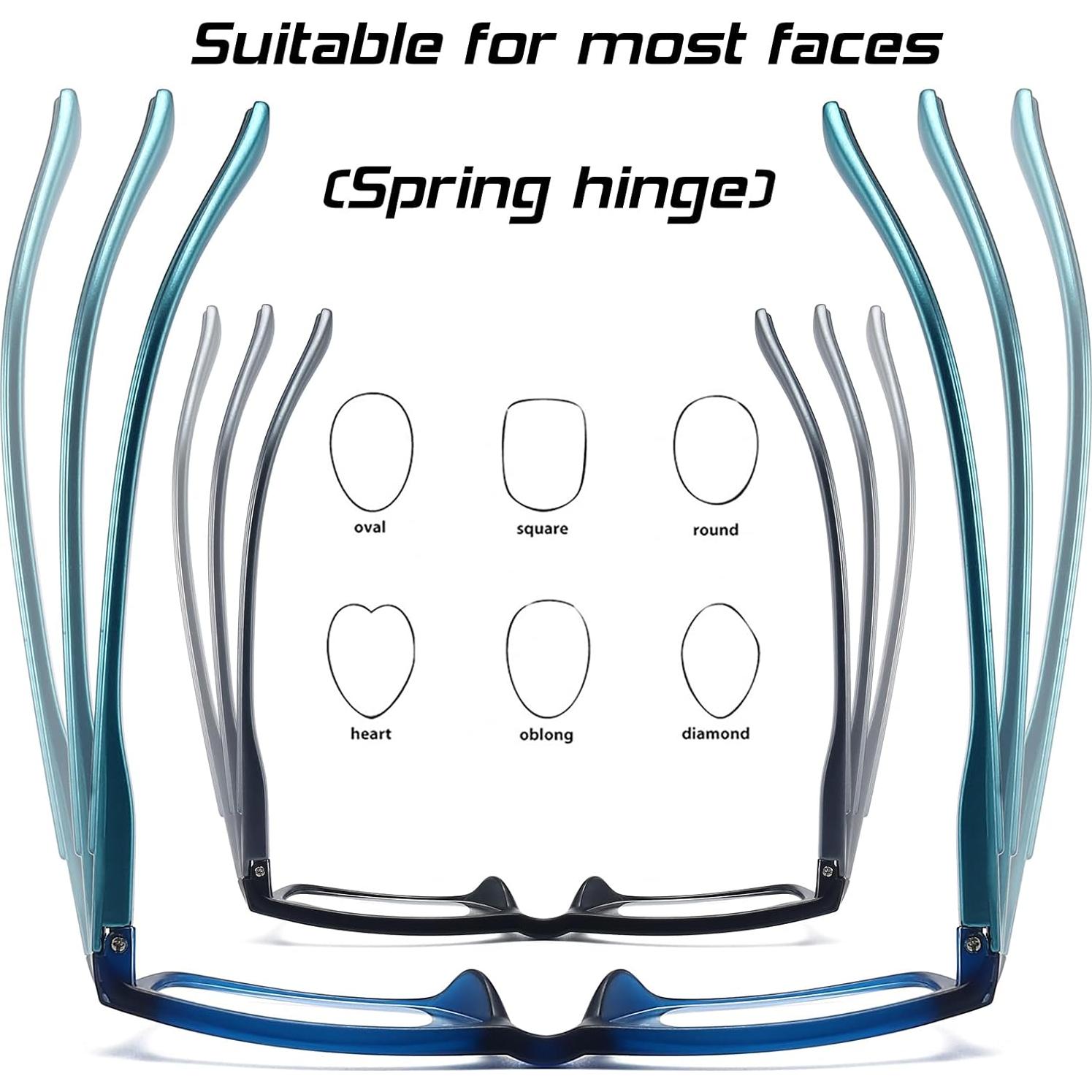 Gafas de lectura RaoOG 4 unidades anti luz azul 2.25x