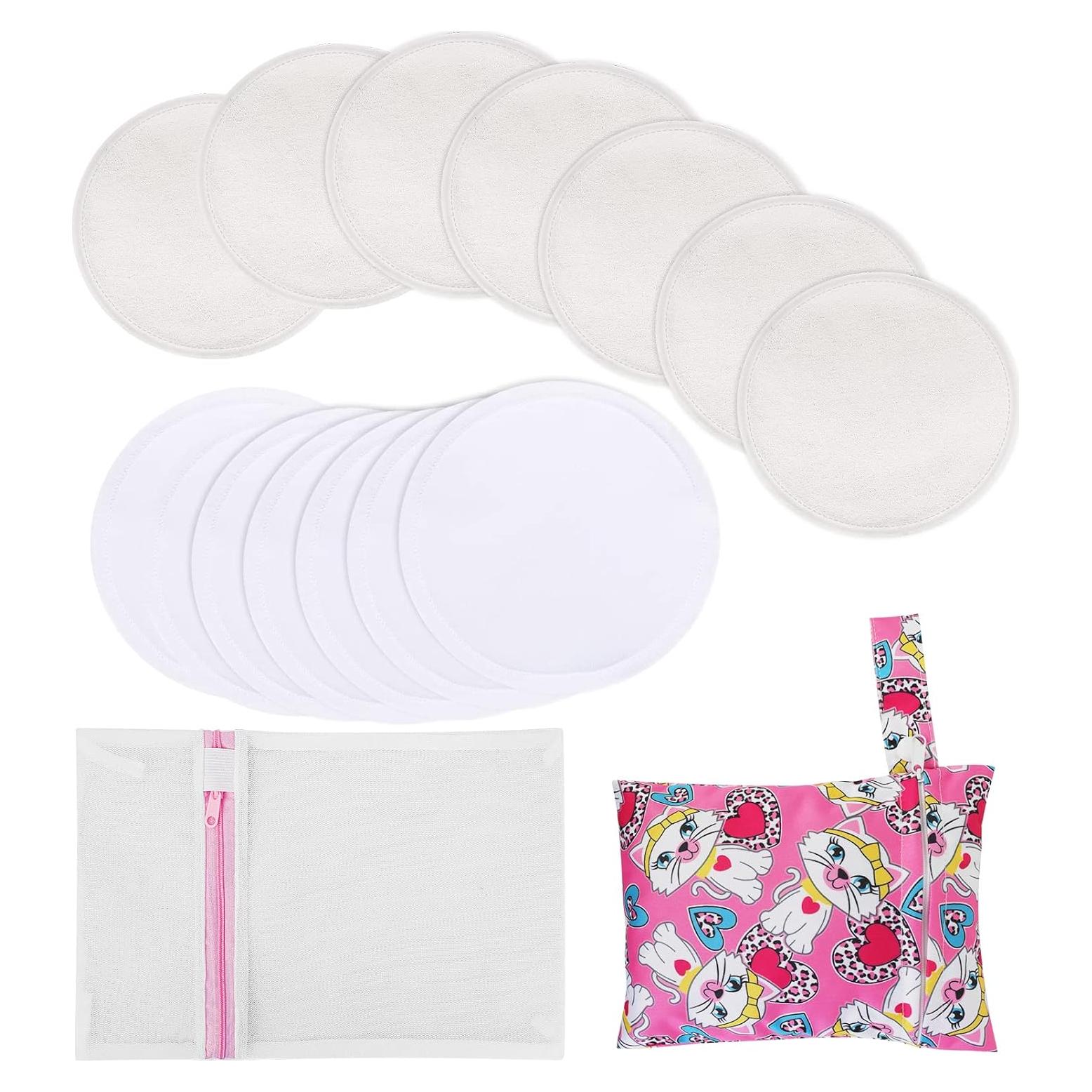 Almohadillas de Lactancia Lavables PHOGARY 14 Piezas Bambú 10 cm