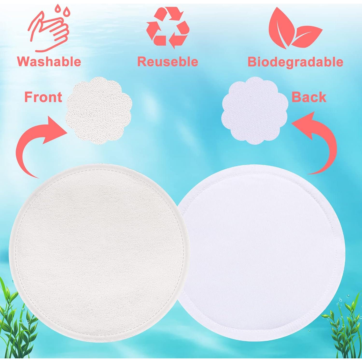 Almohadillas de Lactancia Lavables PHOGARY 14 Piezas Bambú 10 cm