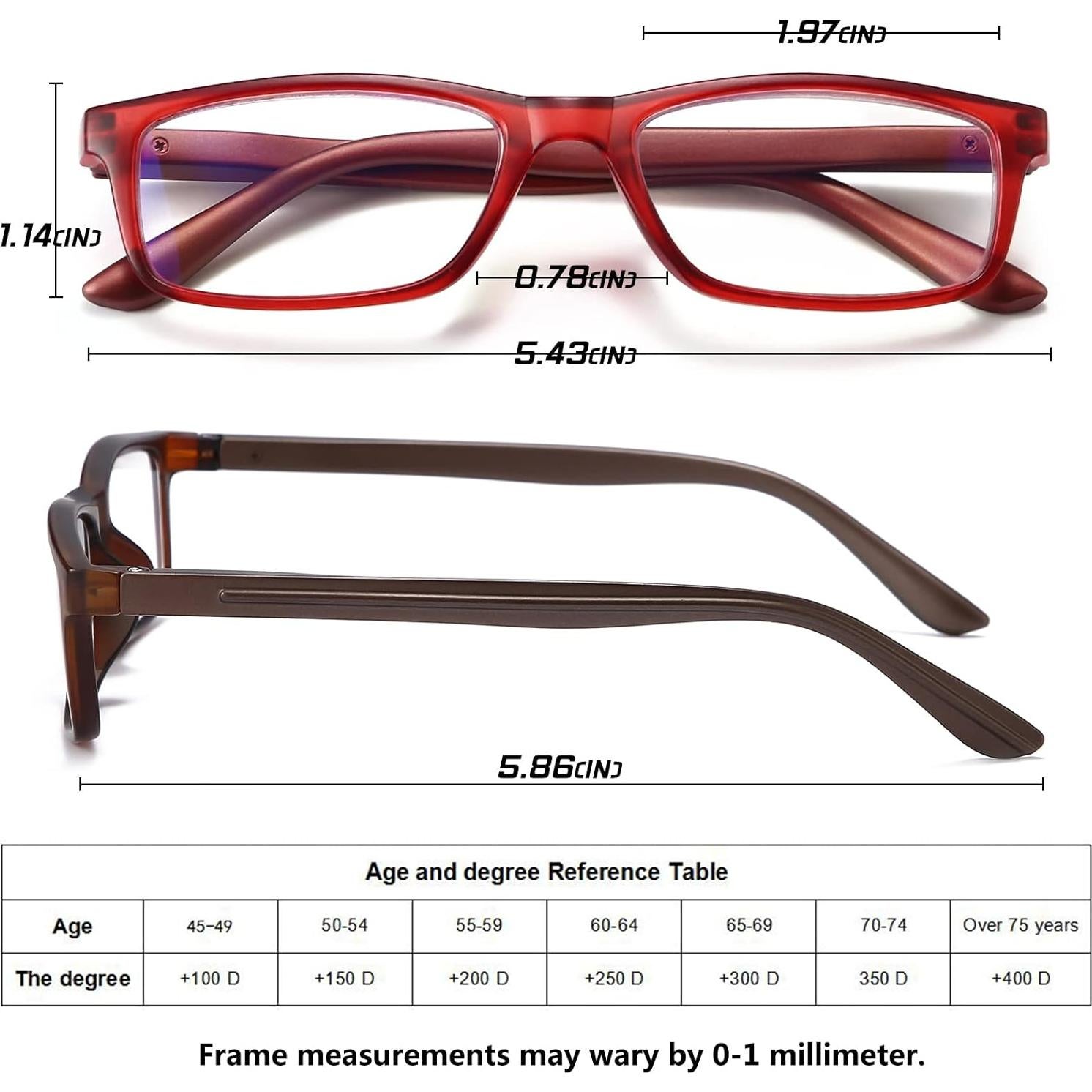 Gafas de lectura RaoOG 1.75x con bloqueo luz azul