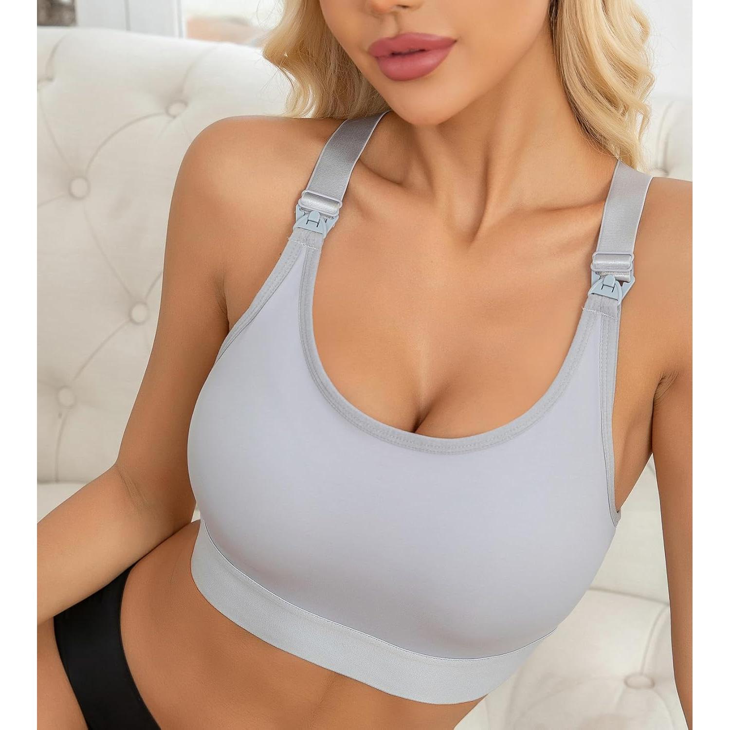 Sujetador de Lactancia Suekaphin Mediano Negro Gris Beige