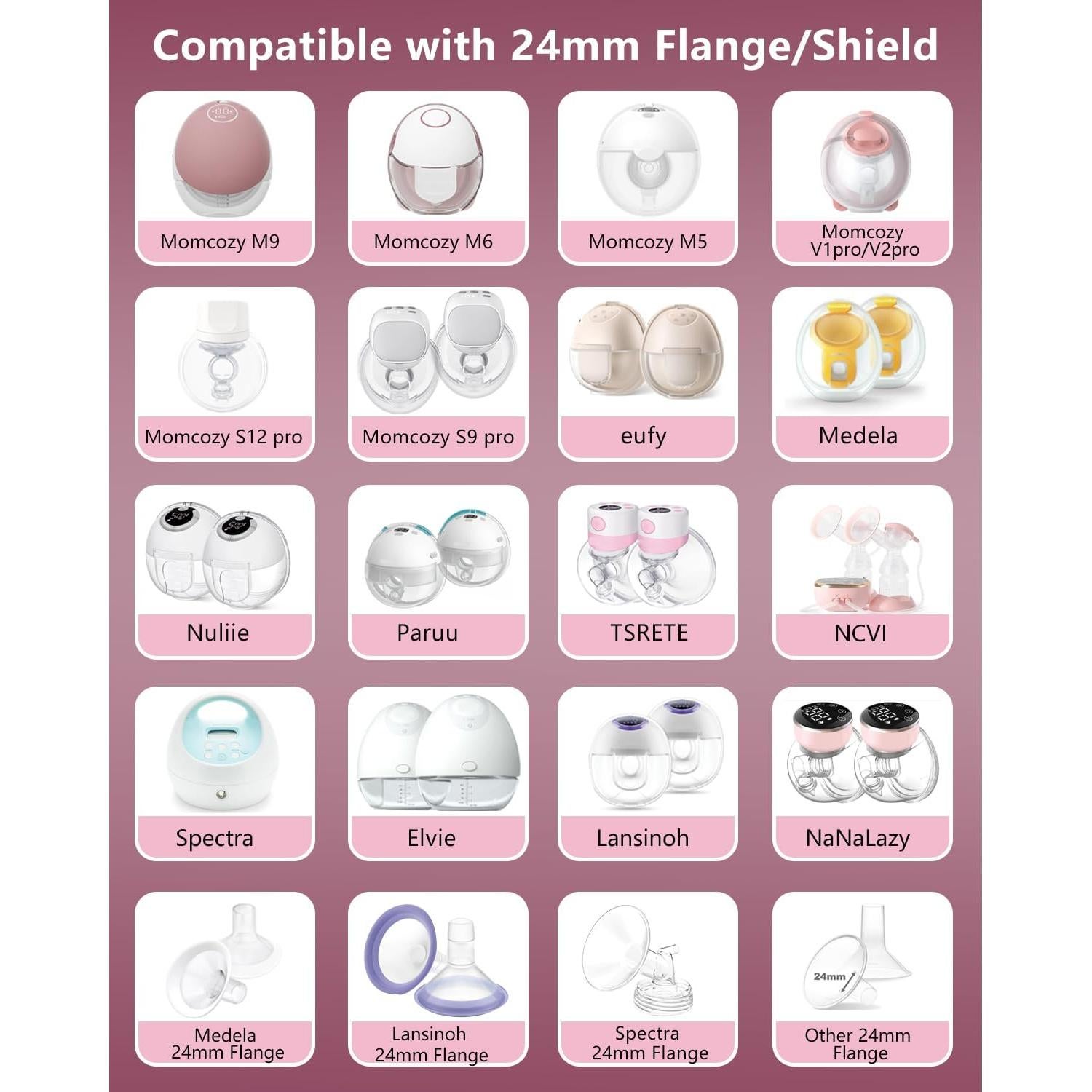 6 Insertos de Flange de Silicona BDICOVE 18mm para Extractores