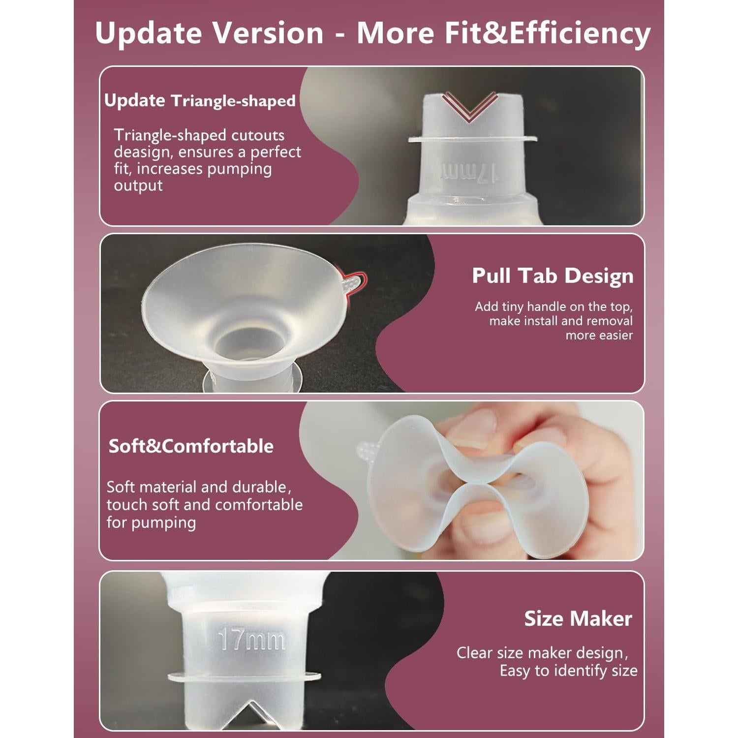 6 Insertos de Flange de Silicona BDICOVE 18mm para Extractores