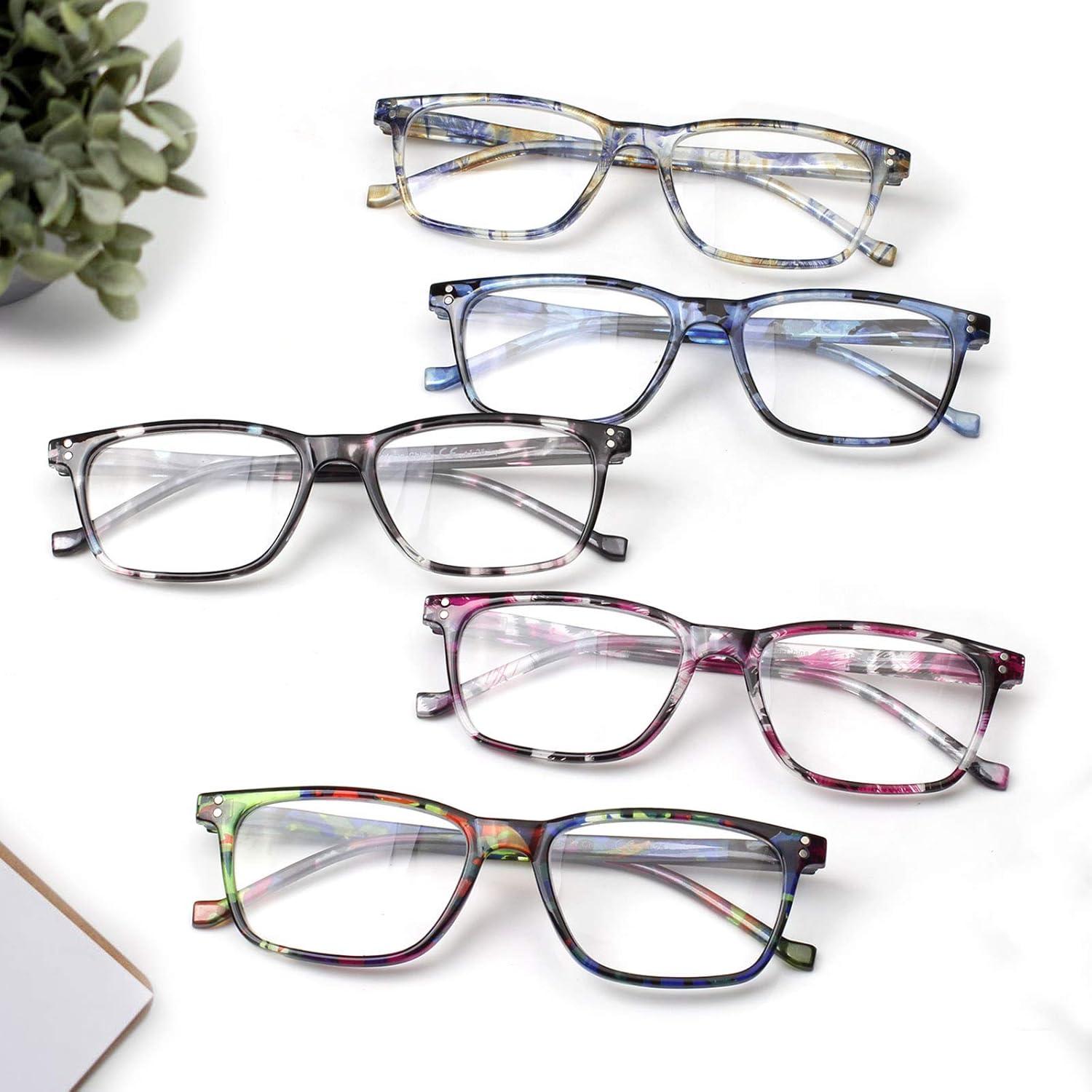 Paquete de 5 Gafas de Lectura JOSCHOO 3.5x Unisex