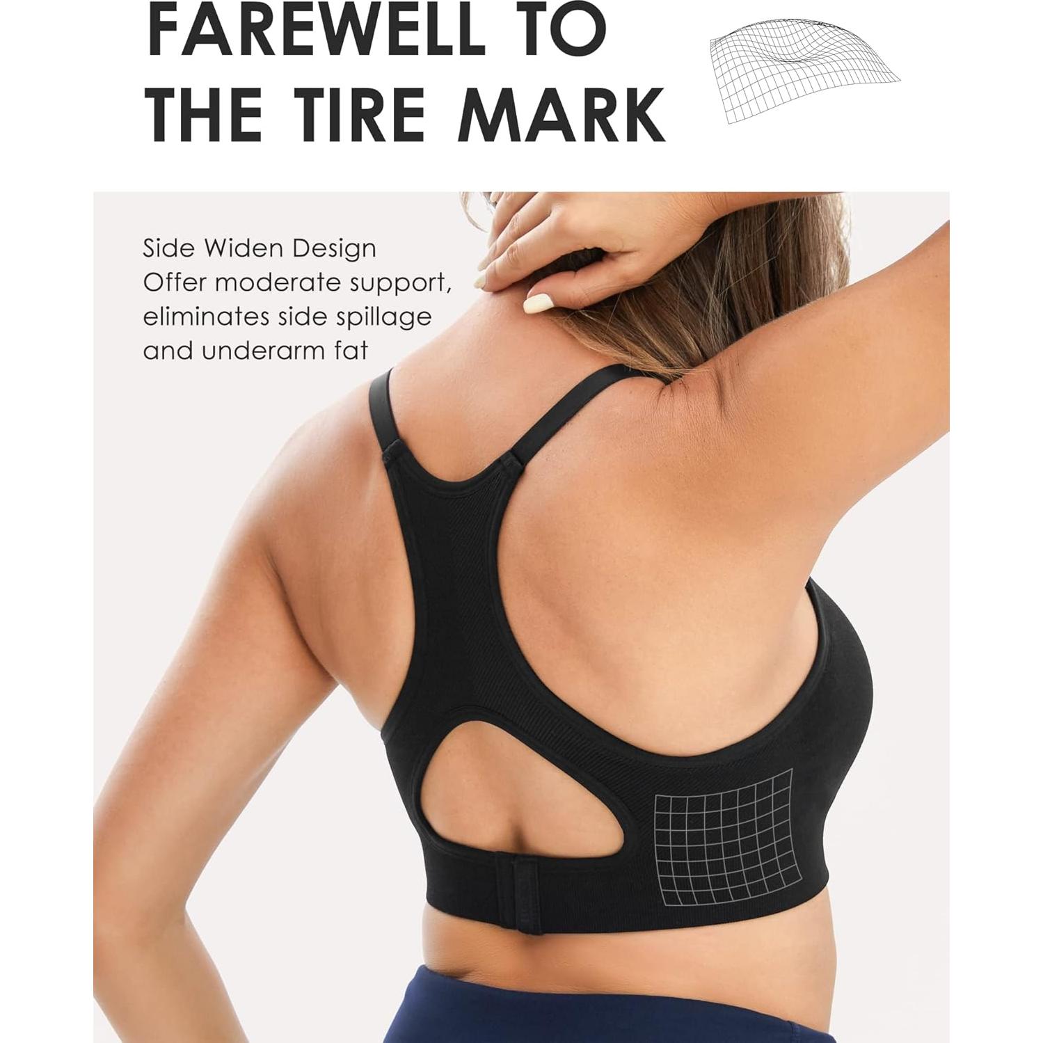 Sujetador Deportivo de Lactancia HOFISH Sin Costuras Negro