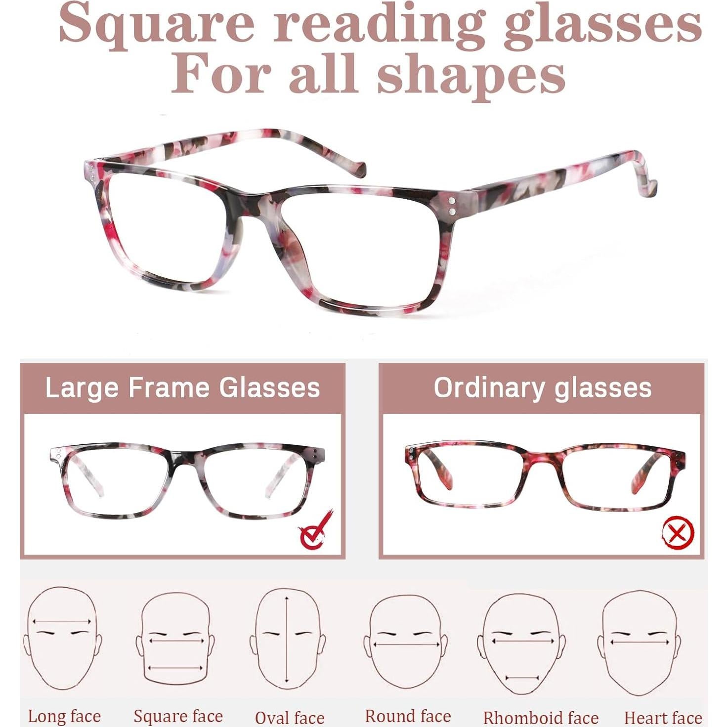 Gafas de lectura JOSCHOO 5 Pack con protección luz azul