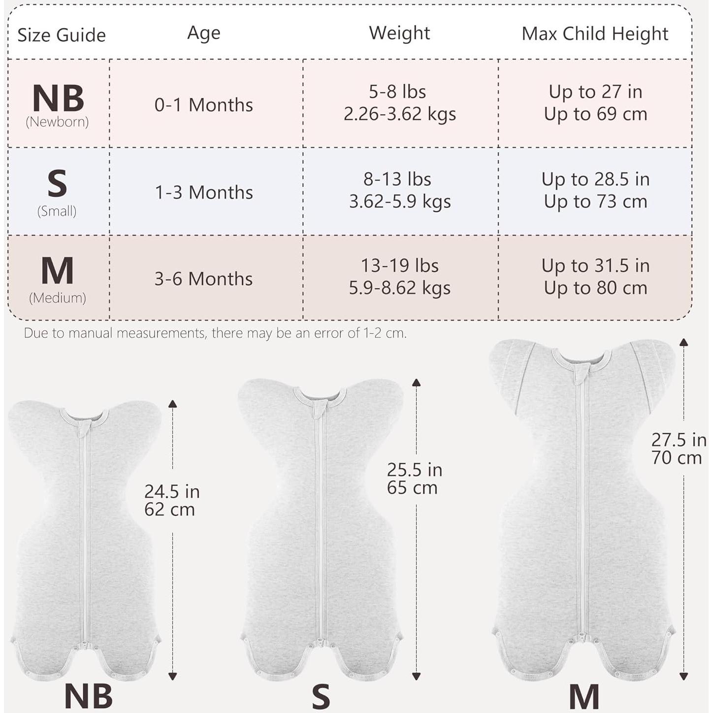 Saco de Sueño Susurration para Bebés 3-6 Meses Algodón