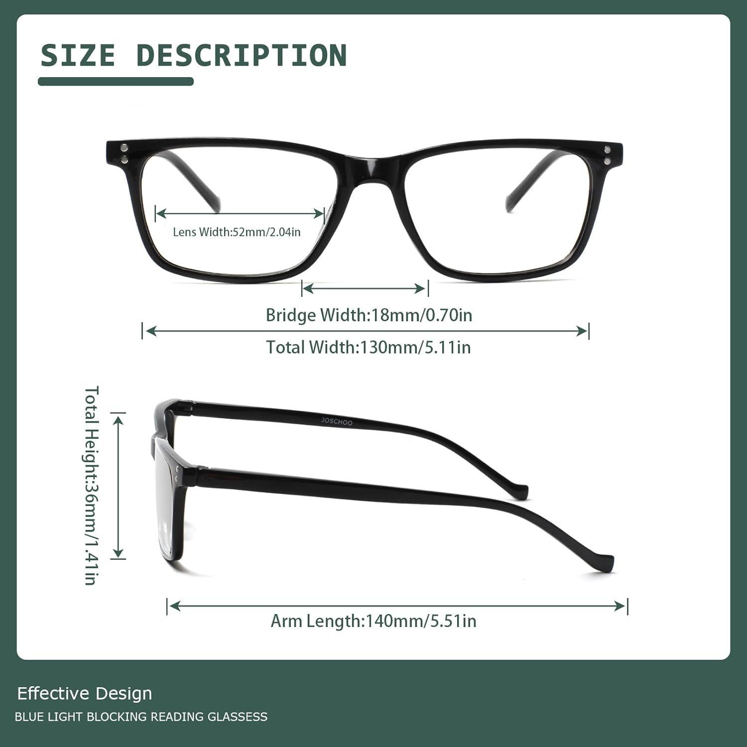 Gafas de Lectura JOSCHOO 5 Paquete 2.25x Unisex Colores