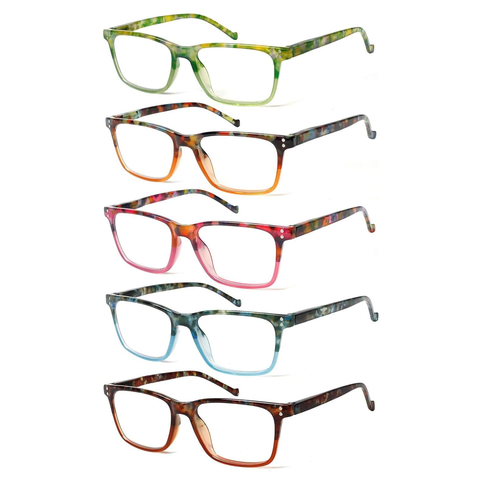 Gafas de Lectura JOSCHOO 5 Paquetes 0.5x Anti Luz Azul