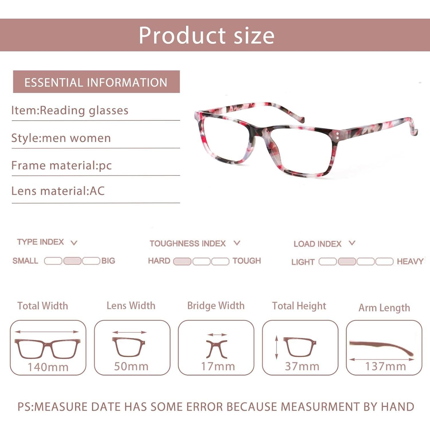 Gafas de lectura JOSCHOO 5 Pack con bloqueo luz azul