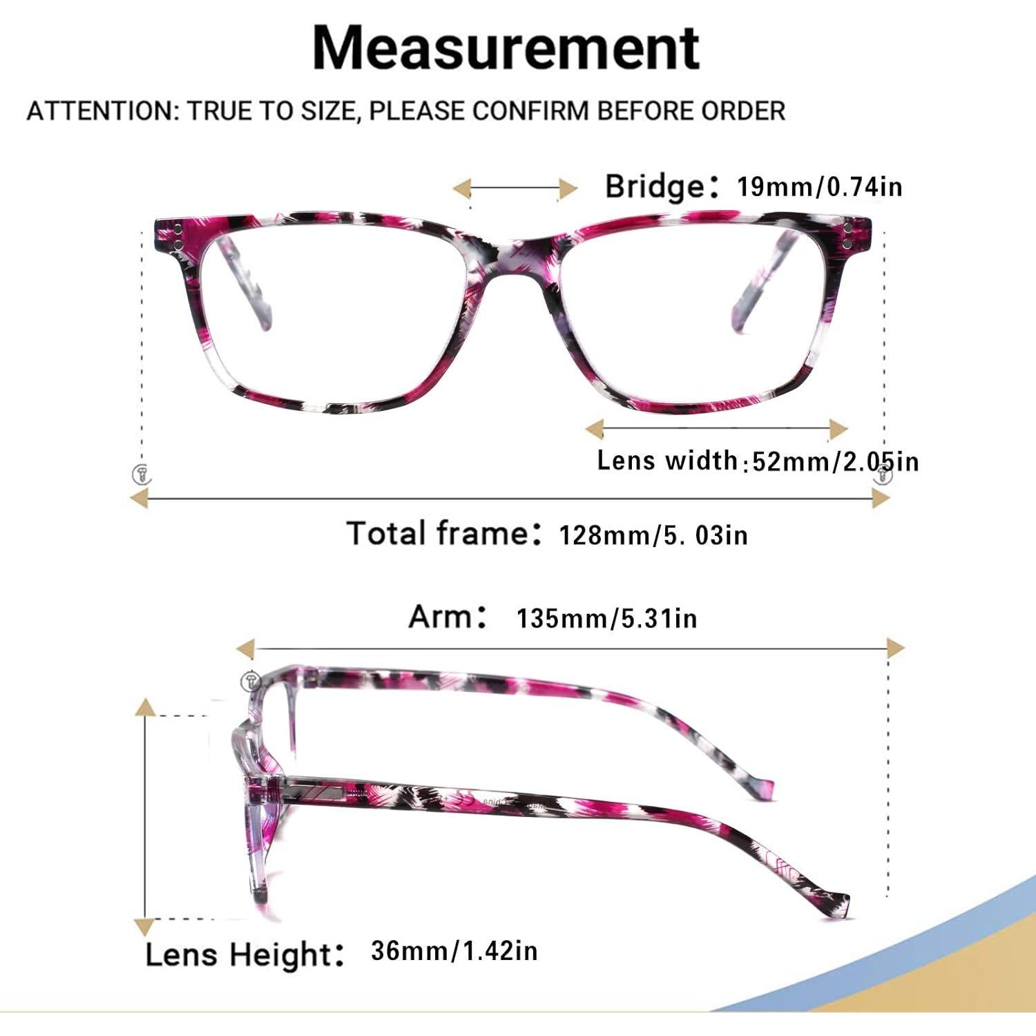 Paquete de 5 Gafas de Lectura JOSCHOO Unisex 2.75x