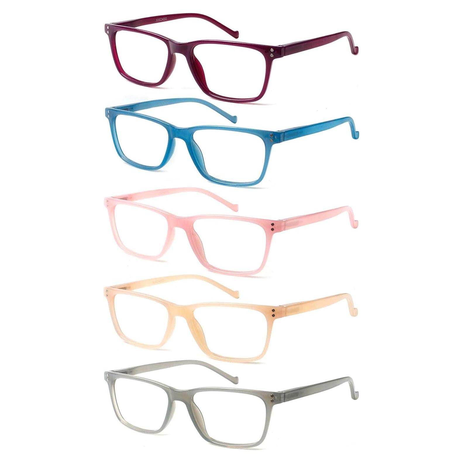 Gafas de Lectura JOSCHOO 5 Piezas Bloqueo Luz Azul 1.5x