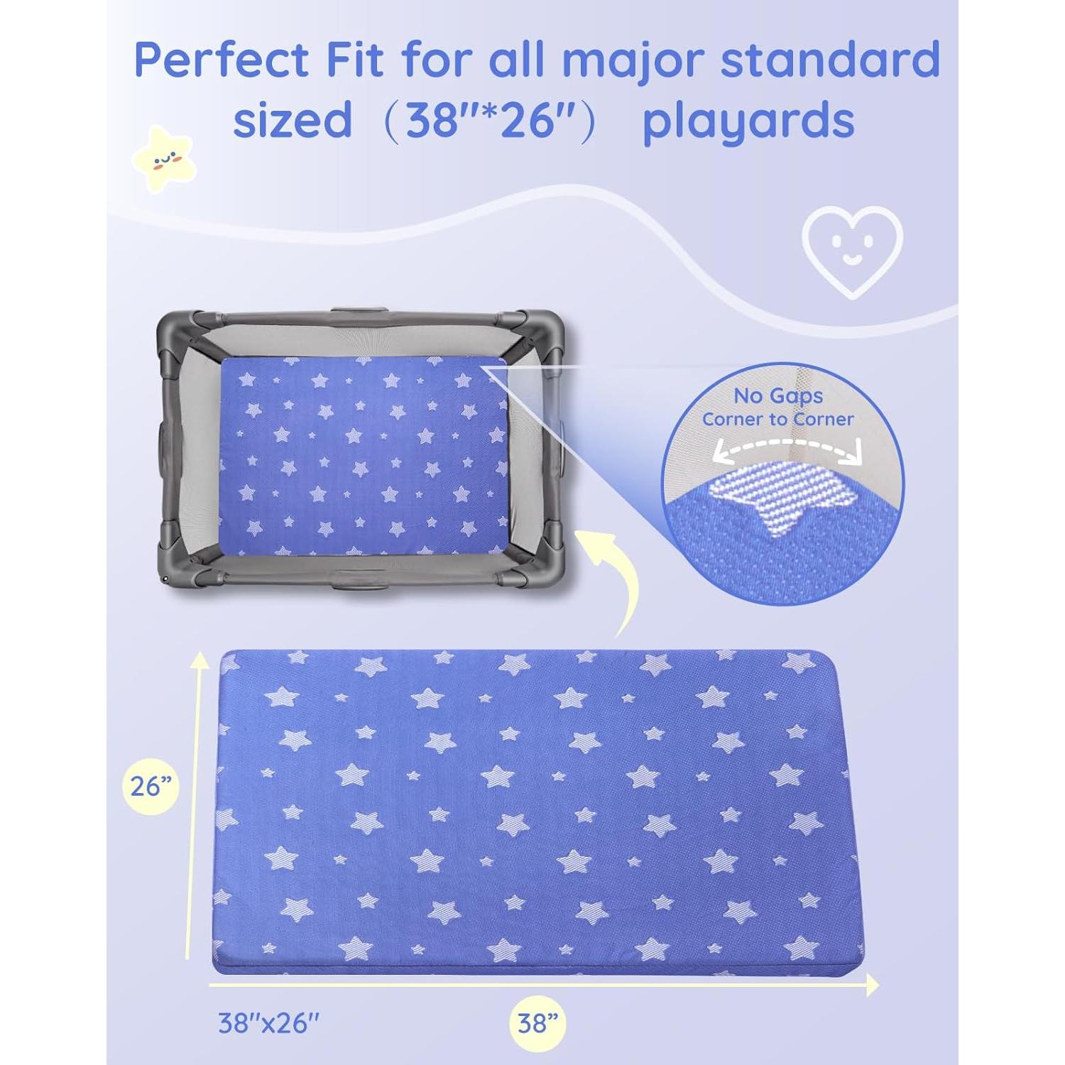 Colchón Pack and Play Lilian&Gema 96.5x66cm Impermeable Lavable