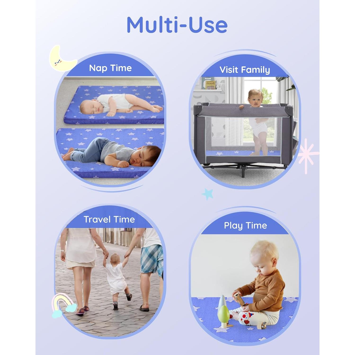 Colchón Pack and Play Lilian&Gema 96.5x66cm Impermeable Lavable