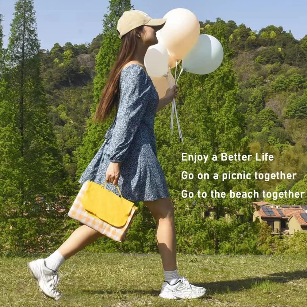 Manta de Picnic K Y KANGYUN Amarilla 203x152cm Impermeable