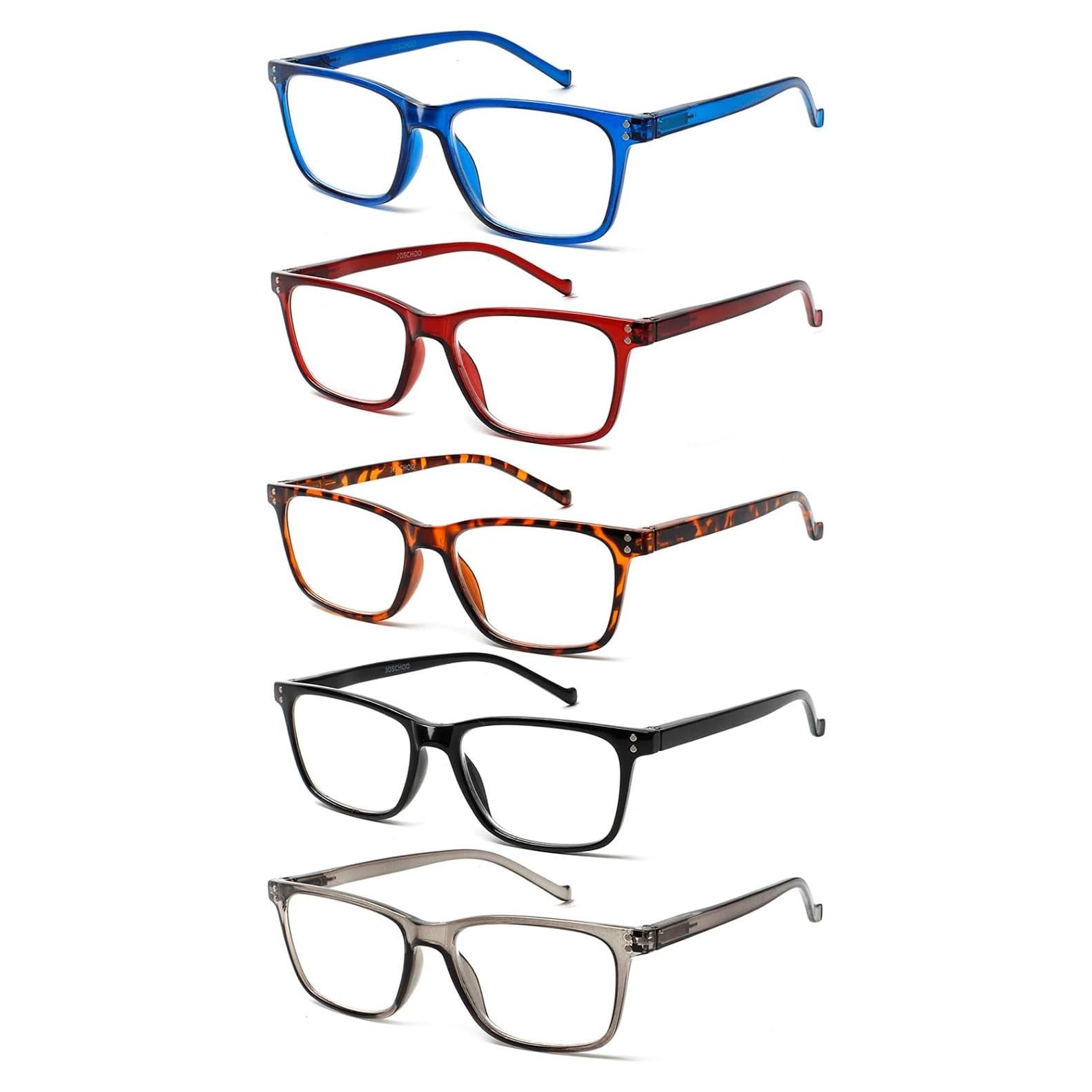 Gafas de Lectura JOSCHOO 5 Paquete 3.5x Unisex Colores