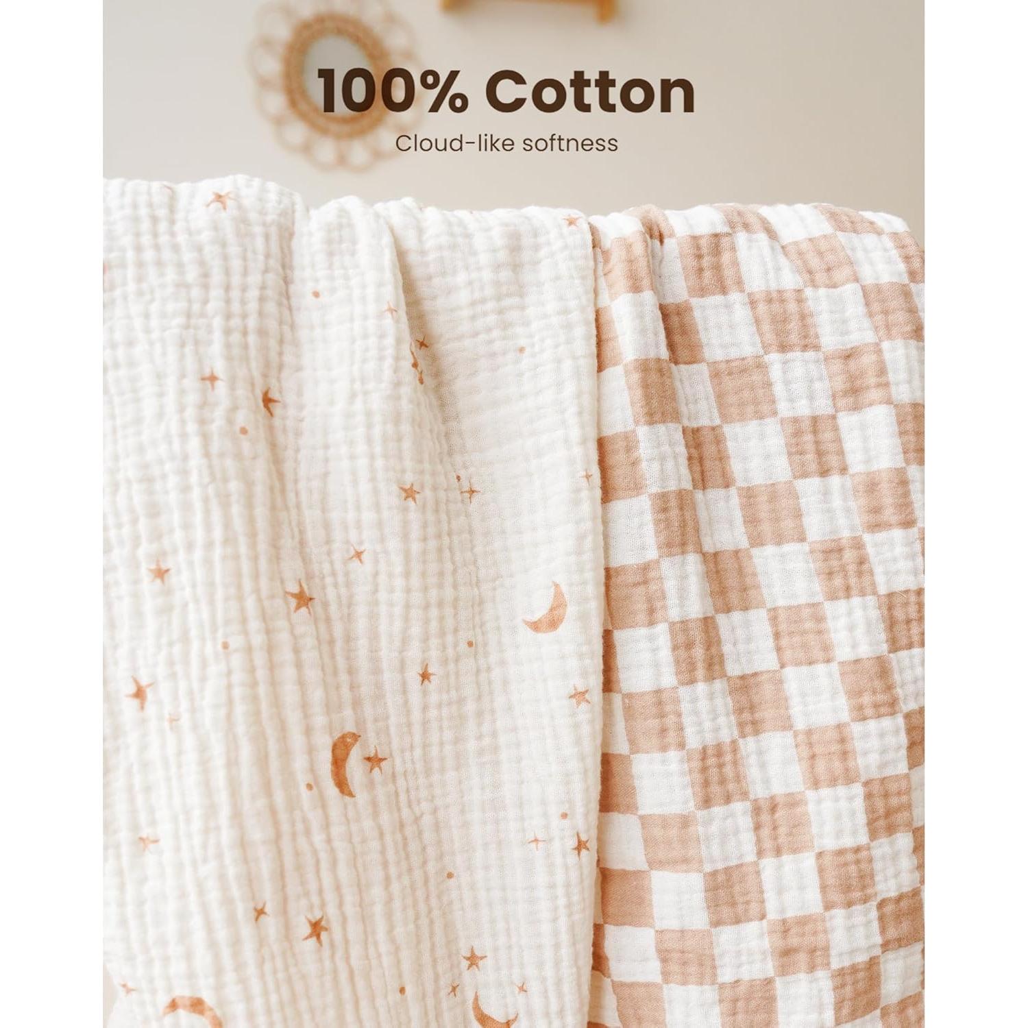 Sábanas de Muselina para Cuna Konssy 100% Algodón 2 Piezas