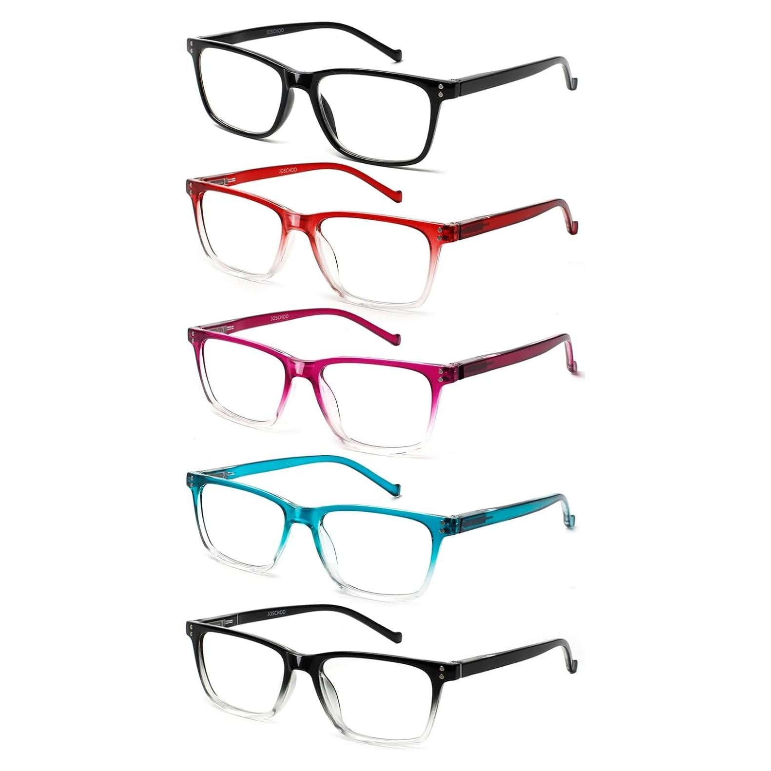 Gafas de Lectura JOSCHOO 5 Paquete Unisex 1.75x 5 Colores