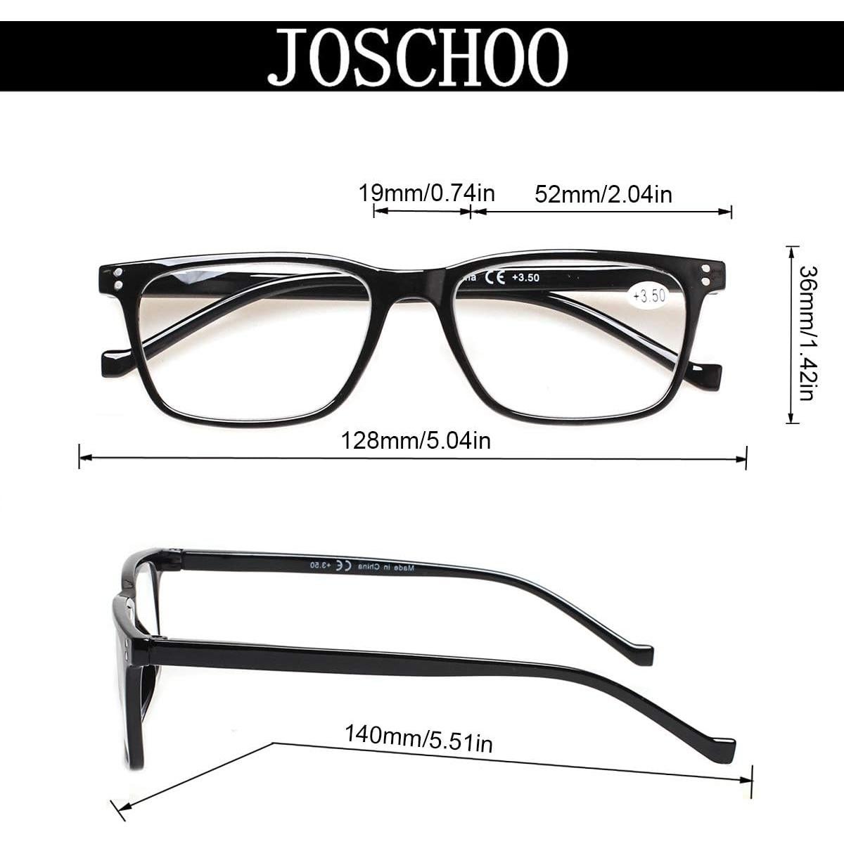Gafas de Lectura JOSCHOO 5 Paquete Unisex 0.5x Confort