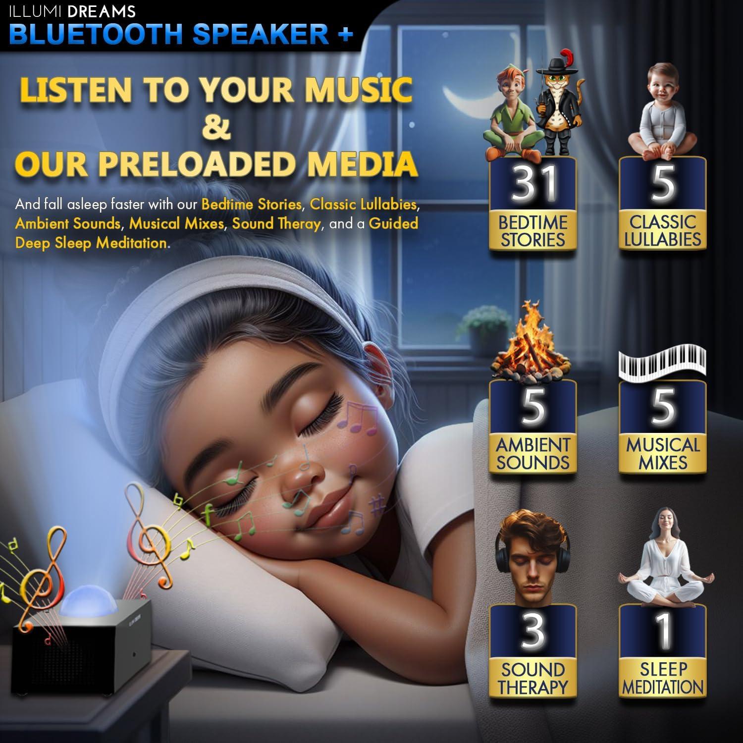 Proyector Estelar Illumi Dreams con 50 Cuentos y Control Remoto