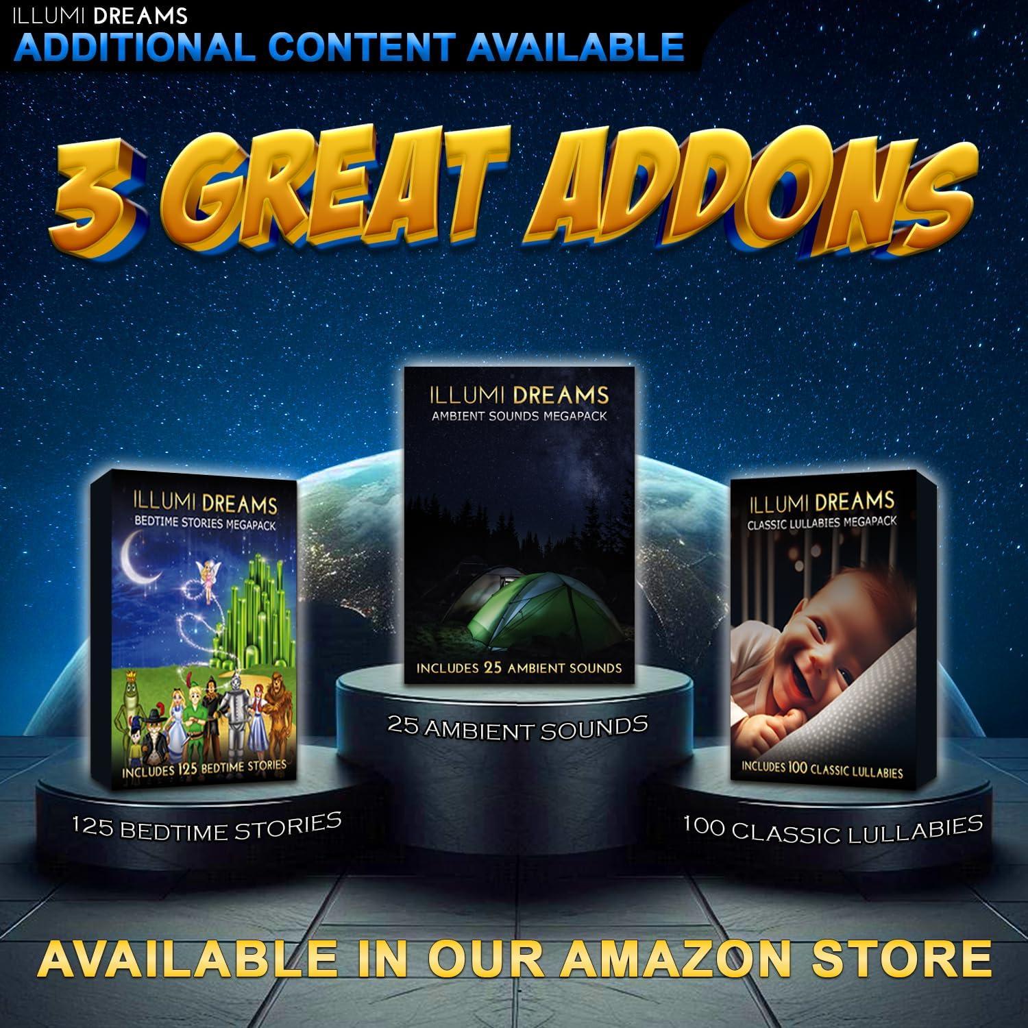 Proyector Estelar Illumi Dreams con 50 Cuentos y Control Remoto