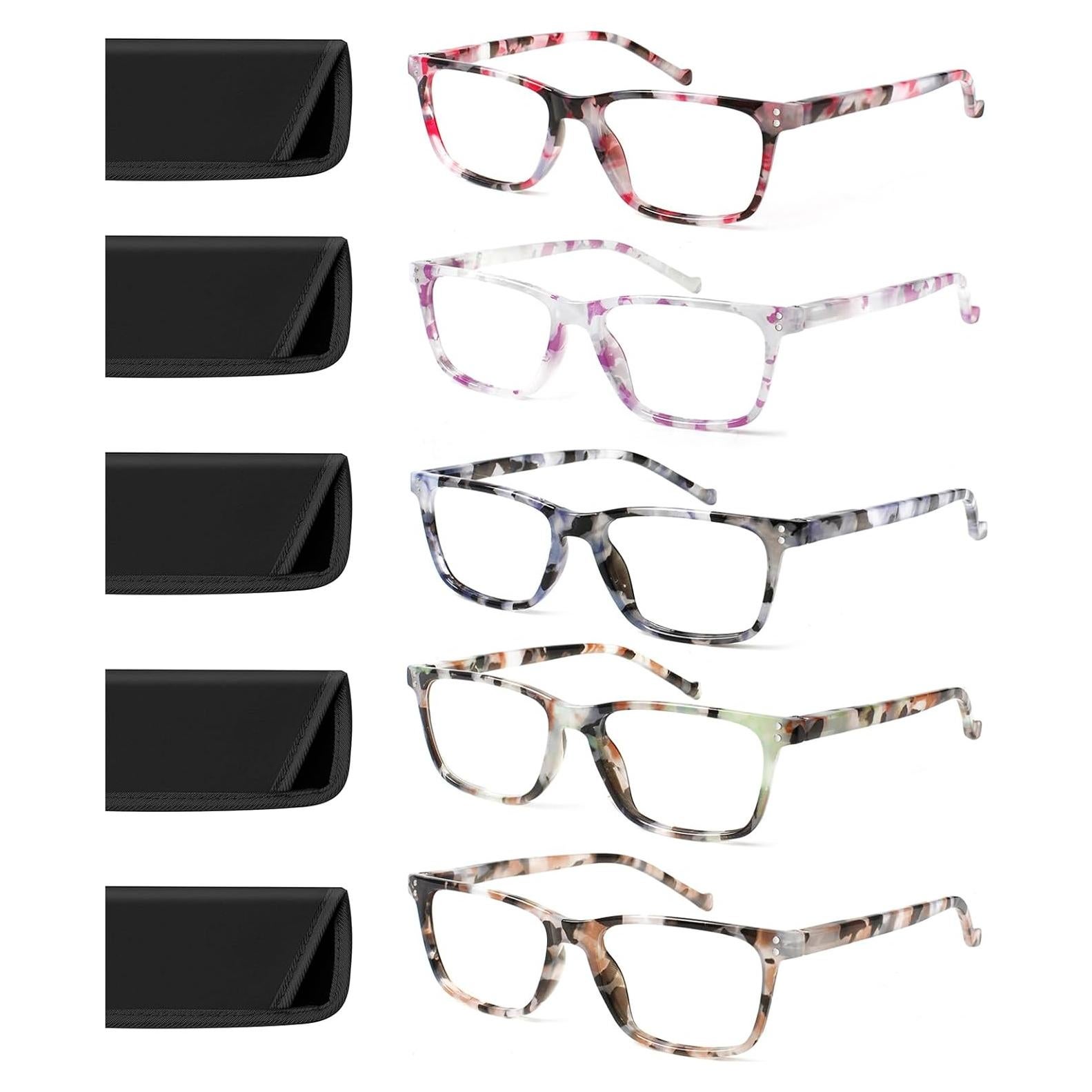 Gafas de lectura JOSCHOO 5 Pack Moda Lentes Anti Luz Azul