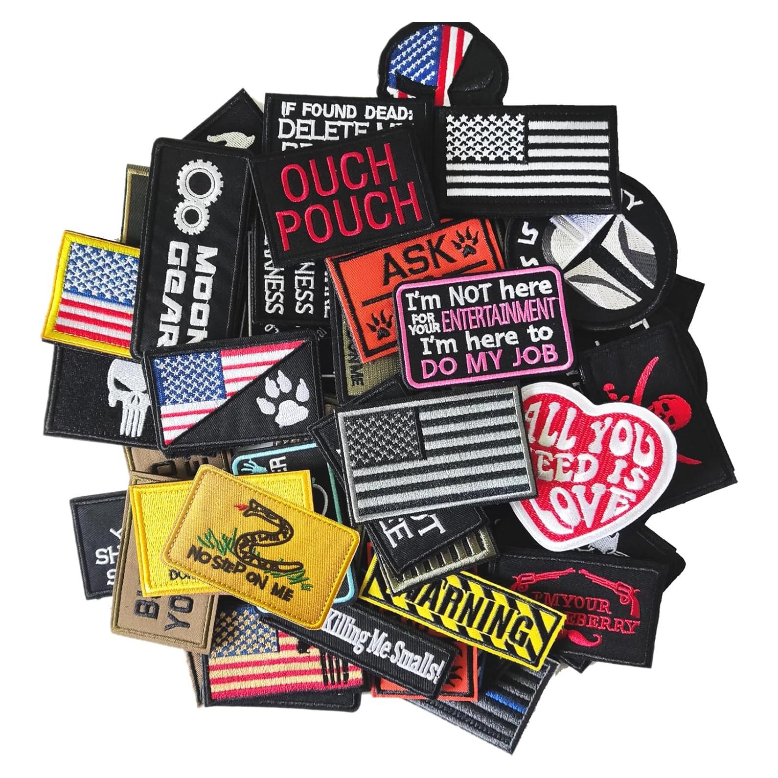 Paquete de 20 Parches Tácticos Harsgs Bordados 5x7 cm