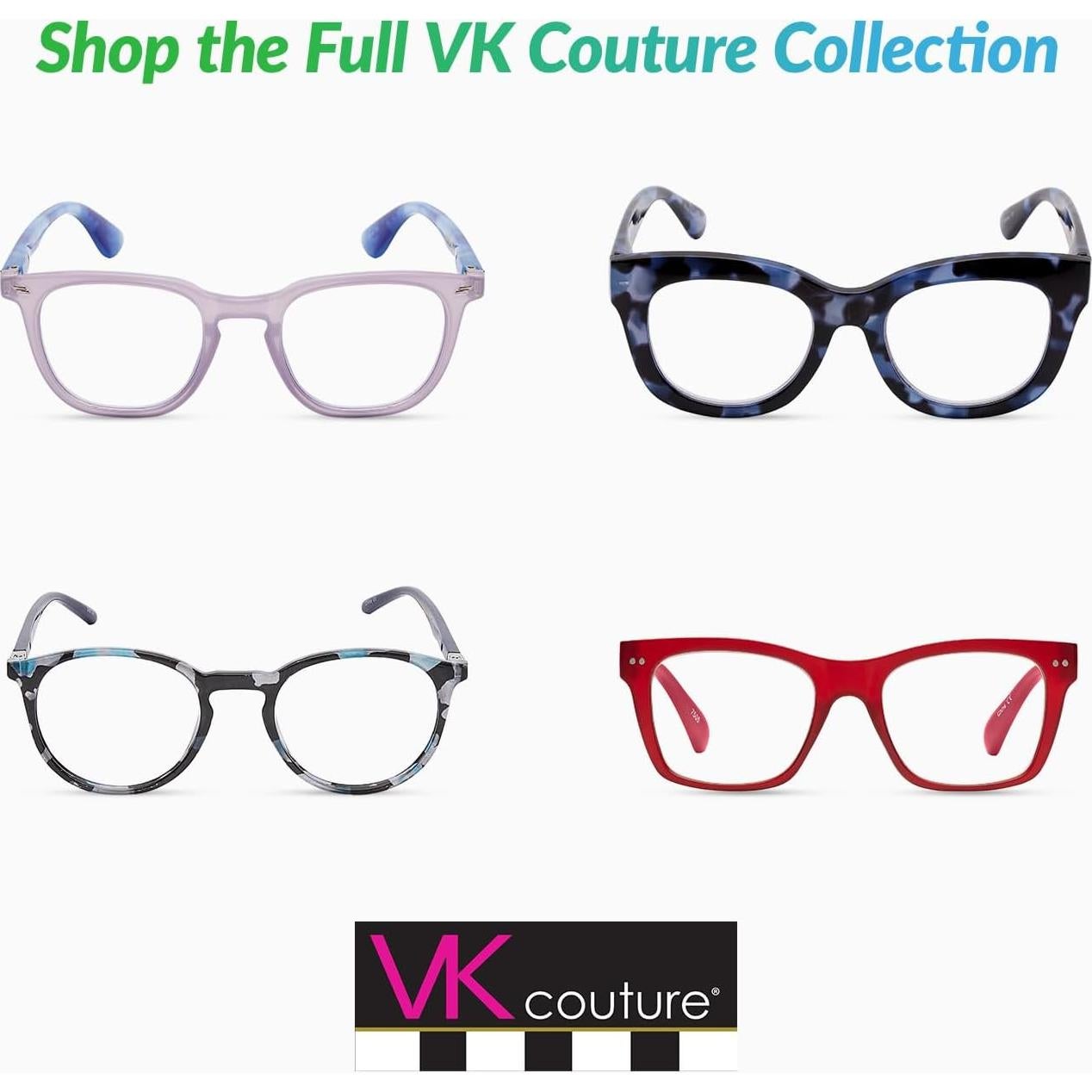 Gafas de lectura SAV VK Couture E9082 Rosa 1.25x Lentes AR